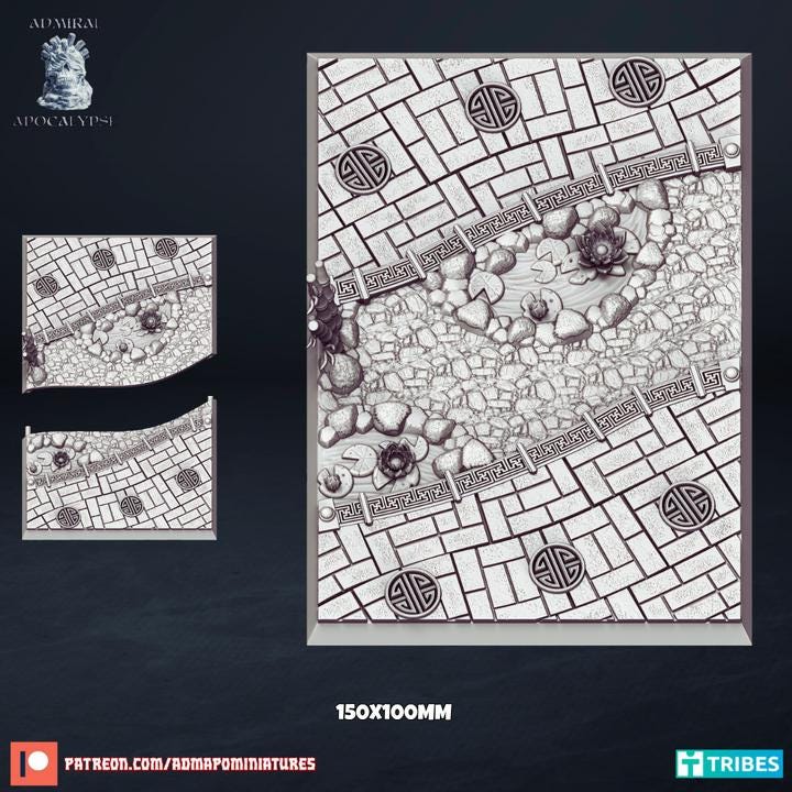 Asian Temple Scenic Bases | Eastern Fantasy Wargaming Bases | Admiral Apocalypse