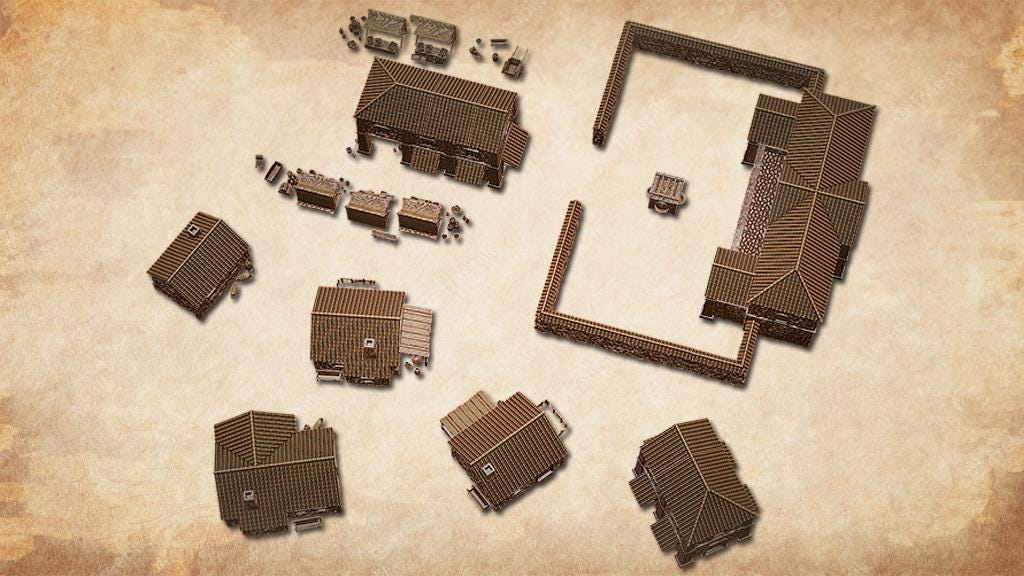 Byzantine Village Terrain Set | Historical Wargaming Scenery | MTG Terrain & Scenery
