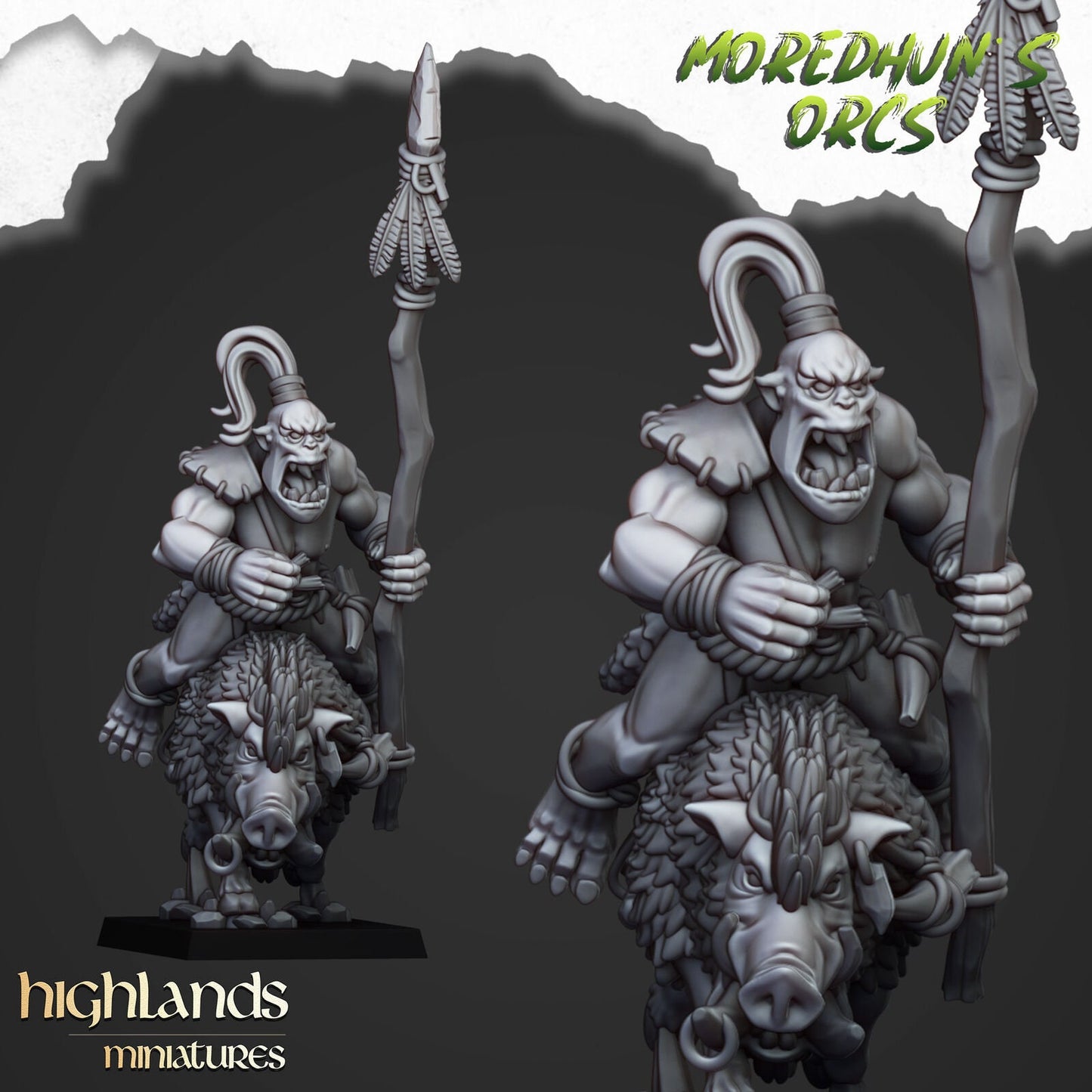 Moredhun's Cave Orc Boar Boys – Mounted Spear Cavalry
