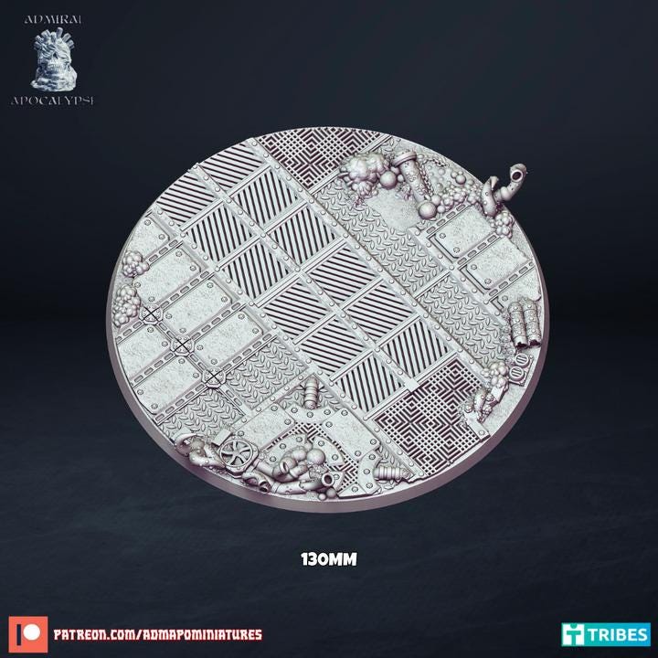 Plague Industrial Scenic Bases | Decay & Corruption Sci-Fi Wargaming Bases | Admiral Apocalypse