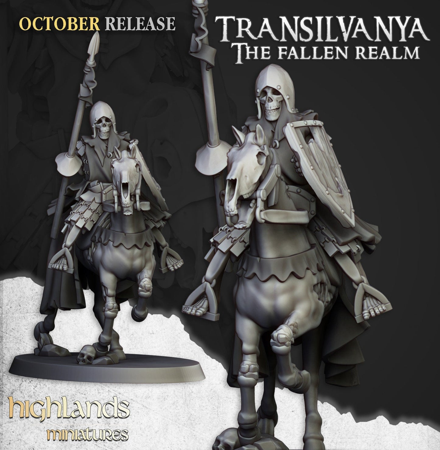 Transilvanya Mounted Skeleton Warriors | Transilvanya Army Collection | Highland Miniatures
