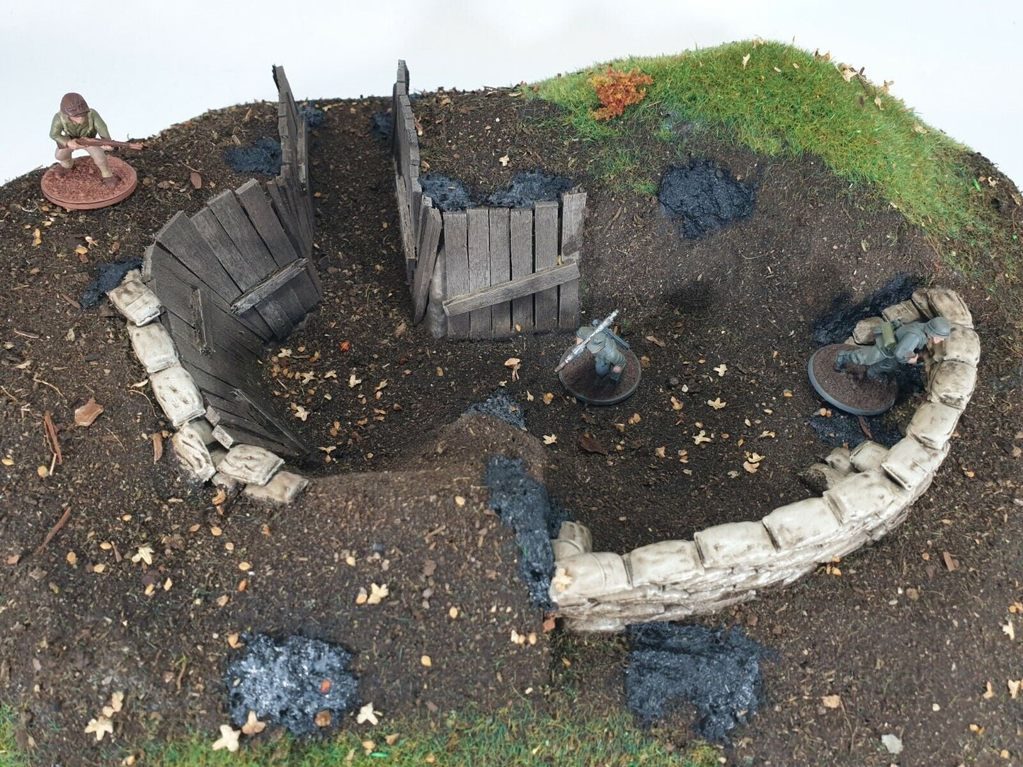 Hills with bunkers and trenches for WW2 Wargaming