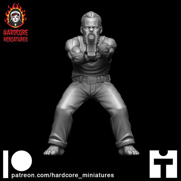 Hero Cop | Hollywood Action Hero Sci-Fi Wargaming Miniatures | Hardcore Miniatures