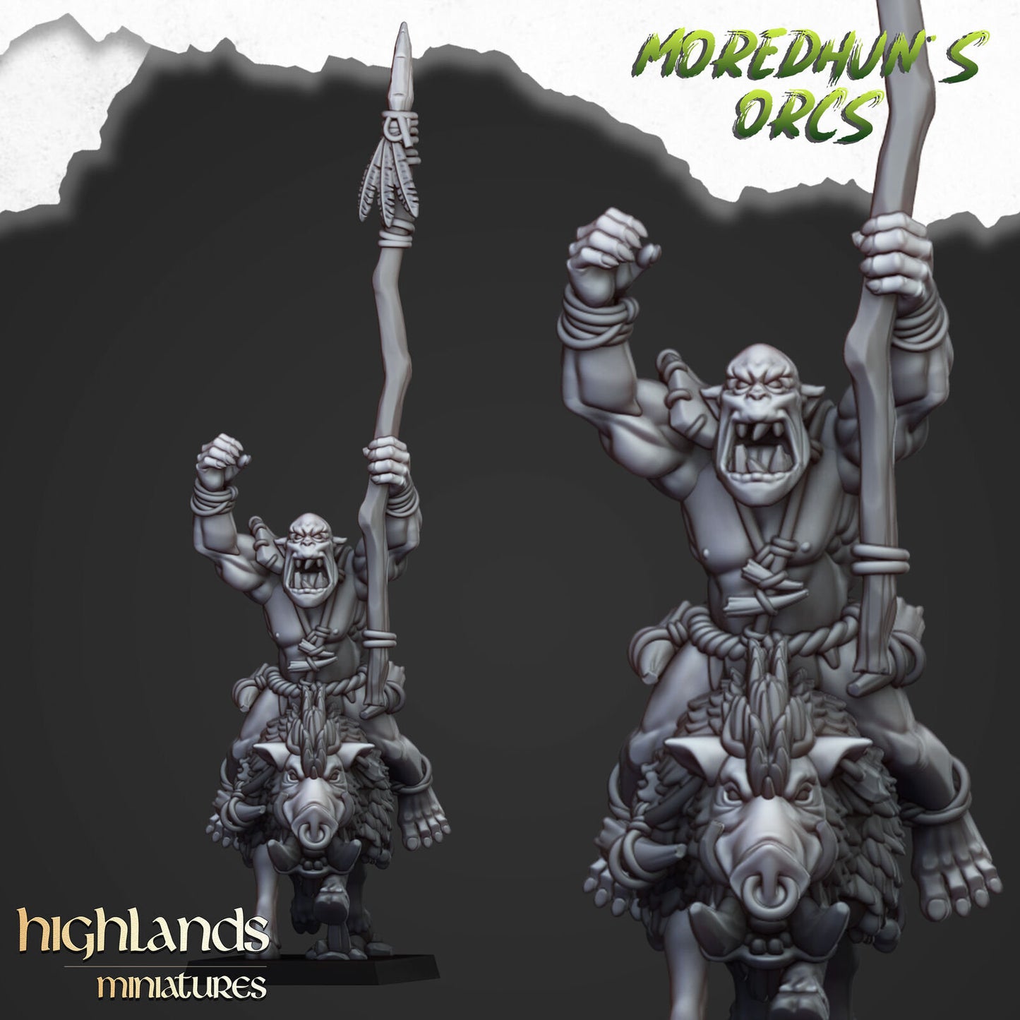 Moredhun's Cave Orc Boar Boys – Mounted Spear Cavalry