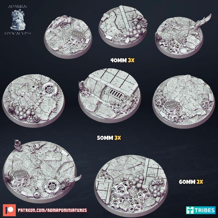 Alien Infestation Scenic Bases | Xenos Horror Sci-Fi Wargaming Bases | Admiral Apocalypse