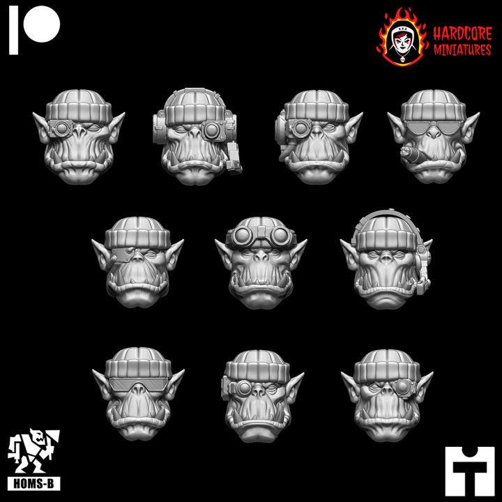 Modular Space Ork Kommando Add-On Packs | Arms, Heads & Accessories | Hardcore Miniatures