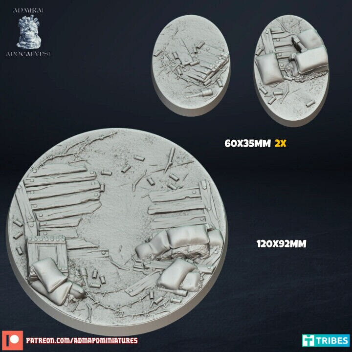 Trench Warfare Scenic Bases | Historical Wargaming Bases | Admiral Apocalypse