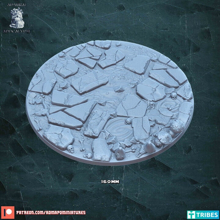 Mushroom Swamp Scenic Bases | Fungal Fantasy Wargaming Bases | Admiral Apocalypse