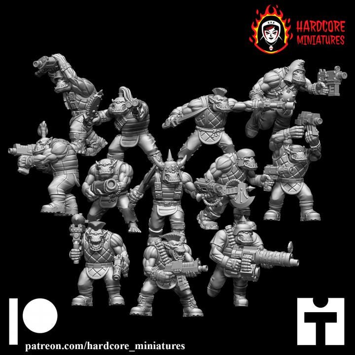 Modular Space Orks | Build-Your-Own Greenskin Warband | Hardcore Miniatures