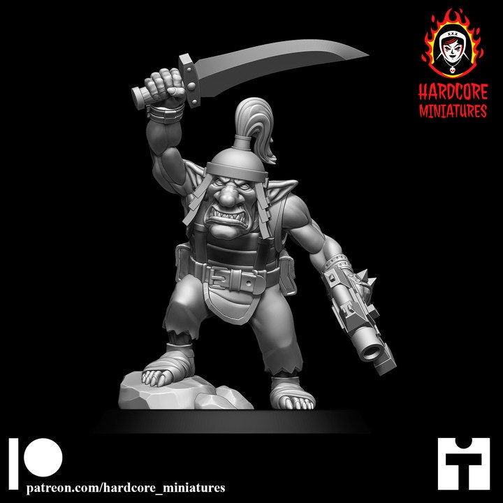 Retro Space Gobbos | 10 Modular Sci-Fi Goblin Miniatures | Hardcore Miniatures