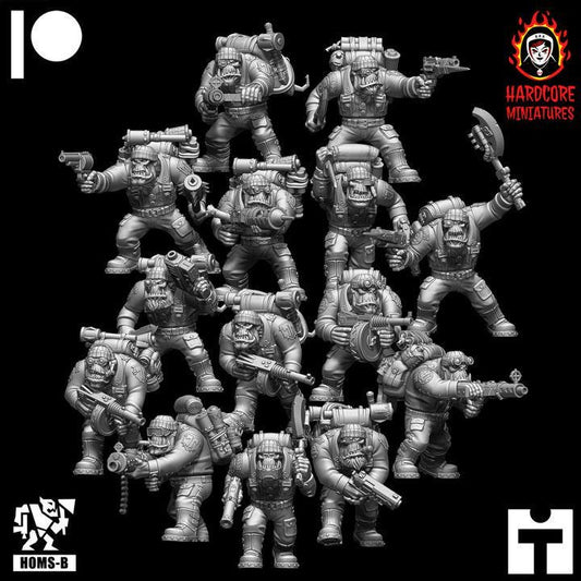 Modular Space Ork Kommandos | Elite Greenskin Strike Force | Hardcore Miniatures
