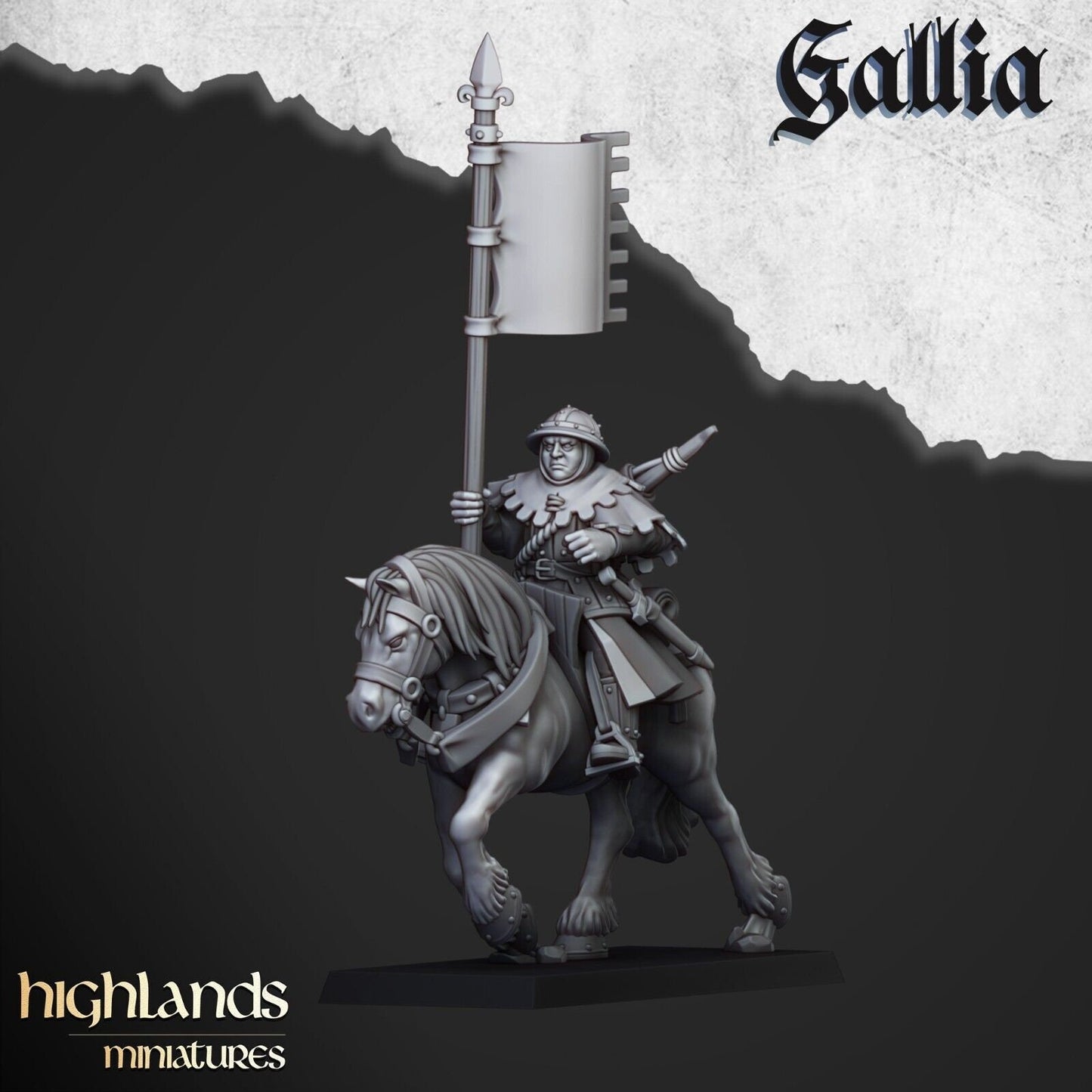 Mounted Men at Arms of Gallia | Gallia Army Collection | Highland Miniatures