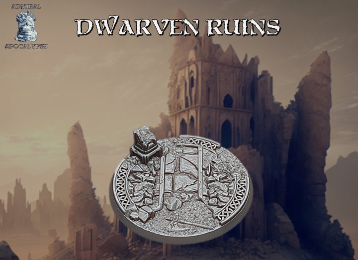 Dwarven Mines Scenic Bases | Underground Fantasy Wargaming Bases | Admiral Apocalypse