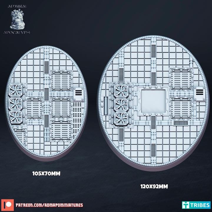 Cyberpunk Tech Alley Scenic Bases | Neon City Sci-Fi Wargaming Bases | Admiral Apocalypse