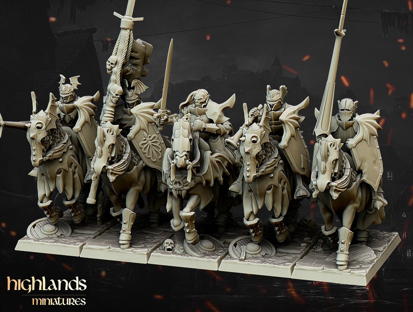 Transilvanya Vampire Knights (Mounted) | Transilvanya Army Collection | Highland Miniatures