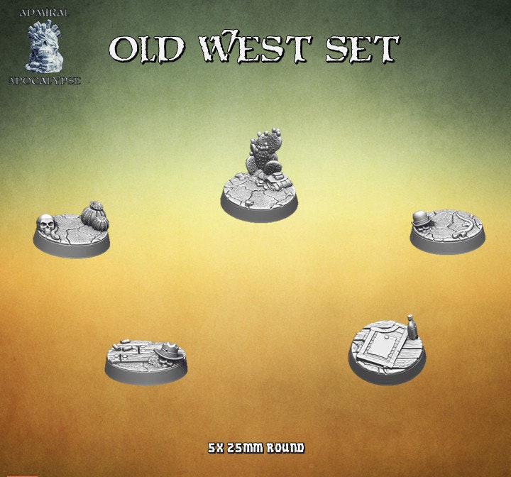 Wild West Scenic Bases | Frontier Wargaming Bases | Admiral Apocalypse