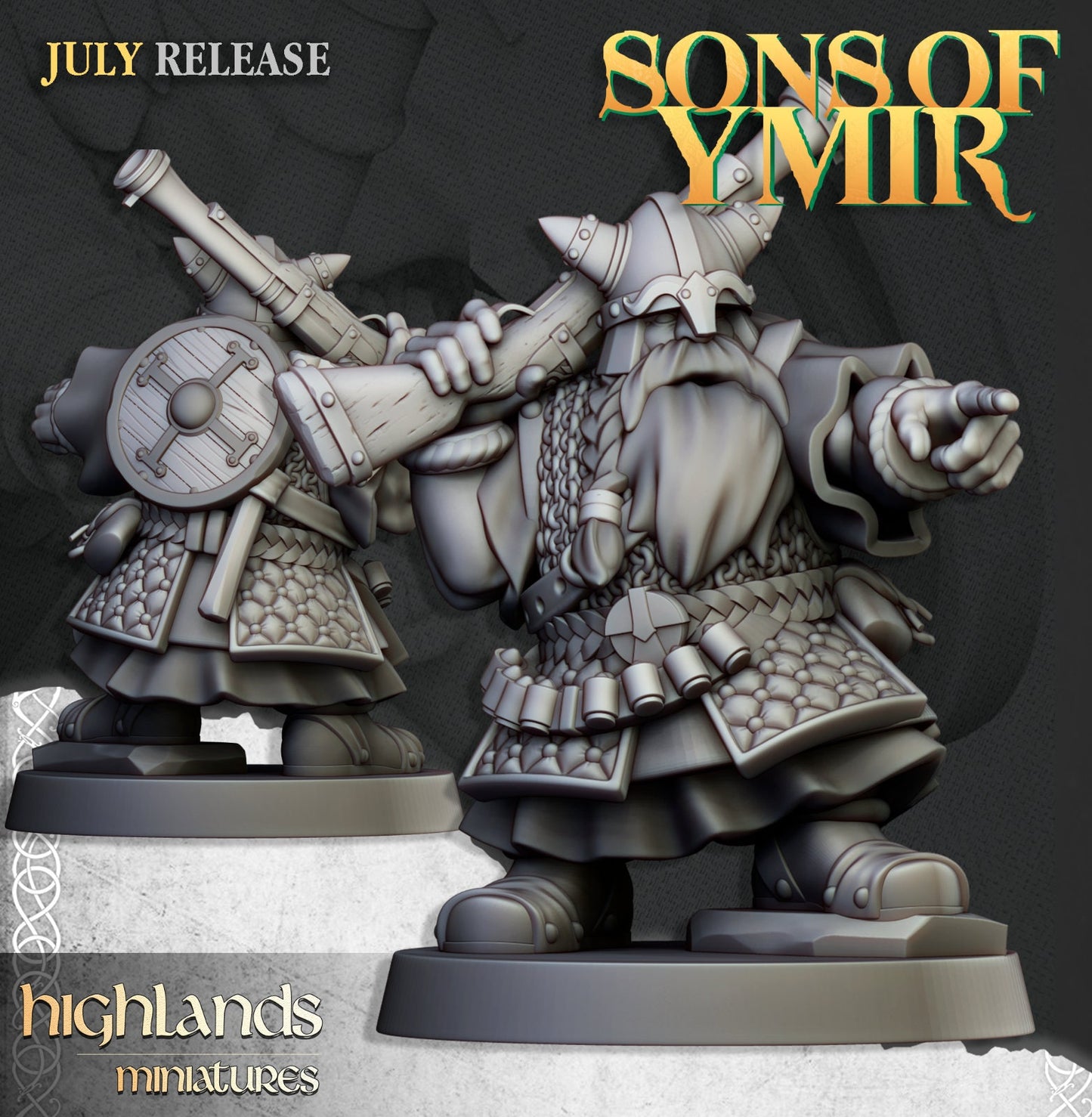 Dwarf Marksmen & Gunners | Sons of Ymir | Highland Miniatures