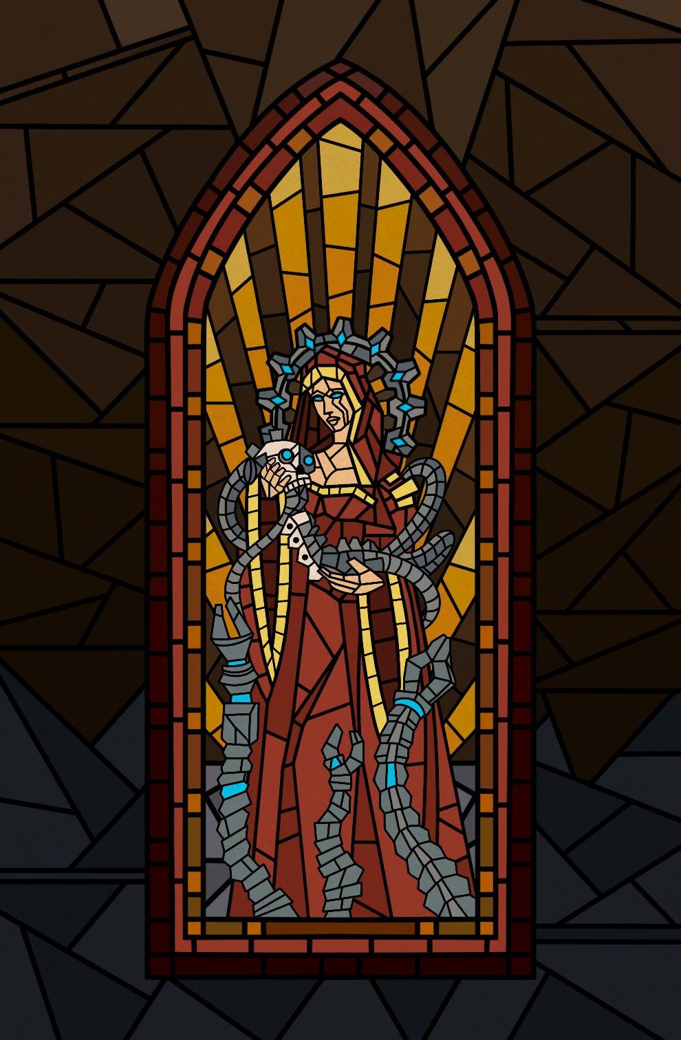 Gothic Stained Glass Walls for Wargaming Terrain building