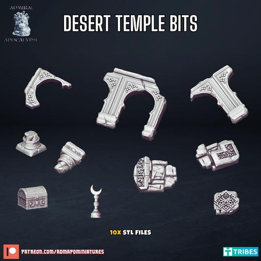 Desert Temple Basing Bits | Ancient Desert Wargaming Scatter | Admiral Apocalypse