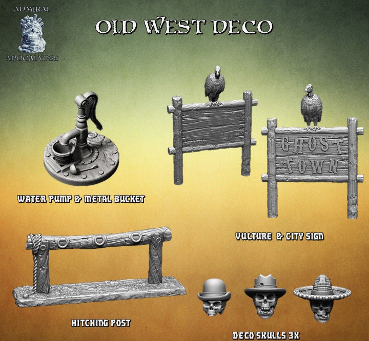 Wild West Scatter Terrain | Frontier Wargaming Scenery | Admiral Apocalypse