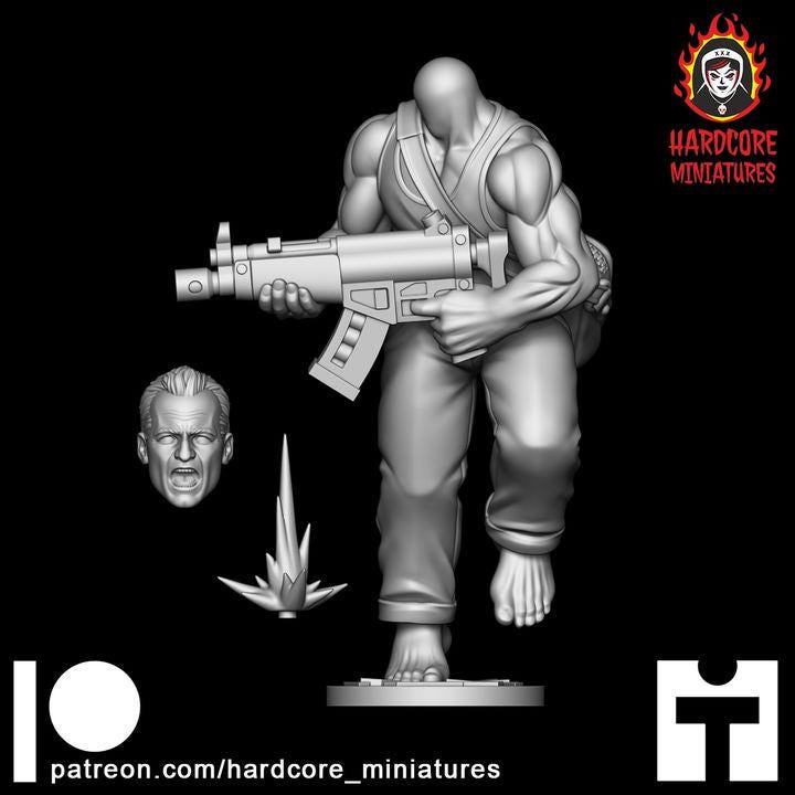Hero Cop | Hollywood Action Hero Sci-Fi Wargaming Miniatures | Hardcore Miniatures