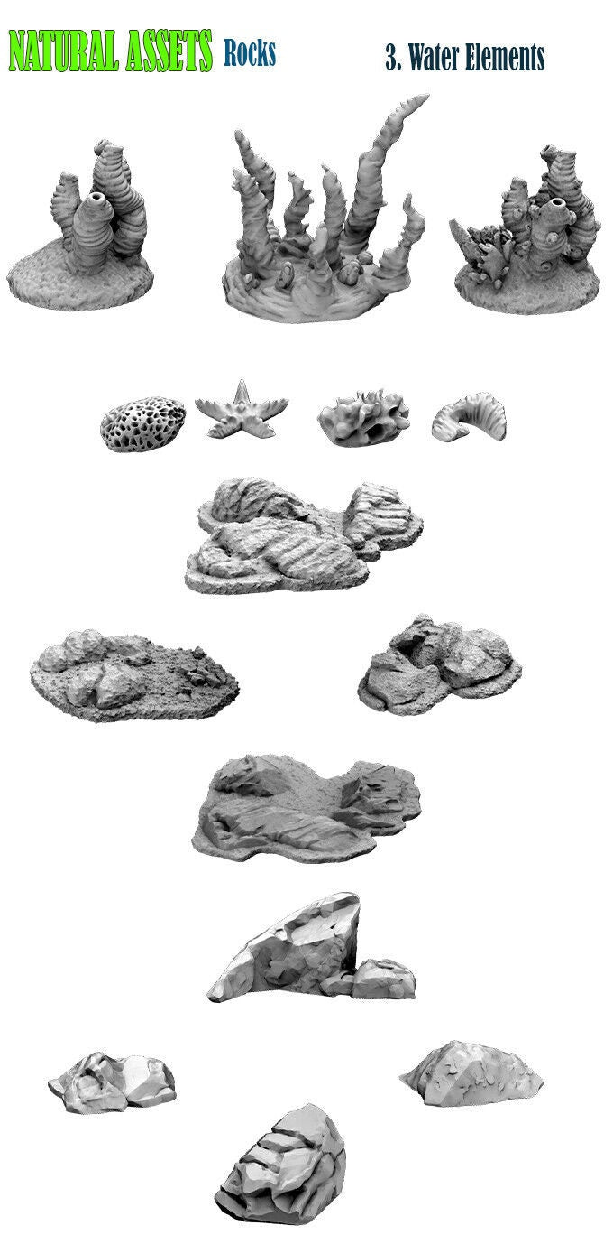 Resin Rocks & Stalagmites - Scatter Terrain for Wargaming & DnD