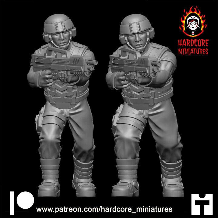 Space Troopers & Alien Bugs | Retro Sci-Fi Wargaming Miniatures | Hardcore Miniatures