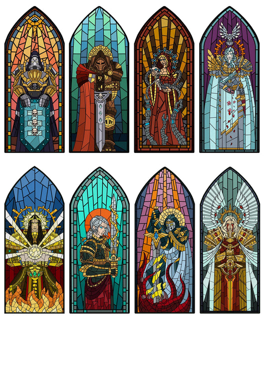 Gothic Stained Glass Walls for Wargaming Terrain building