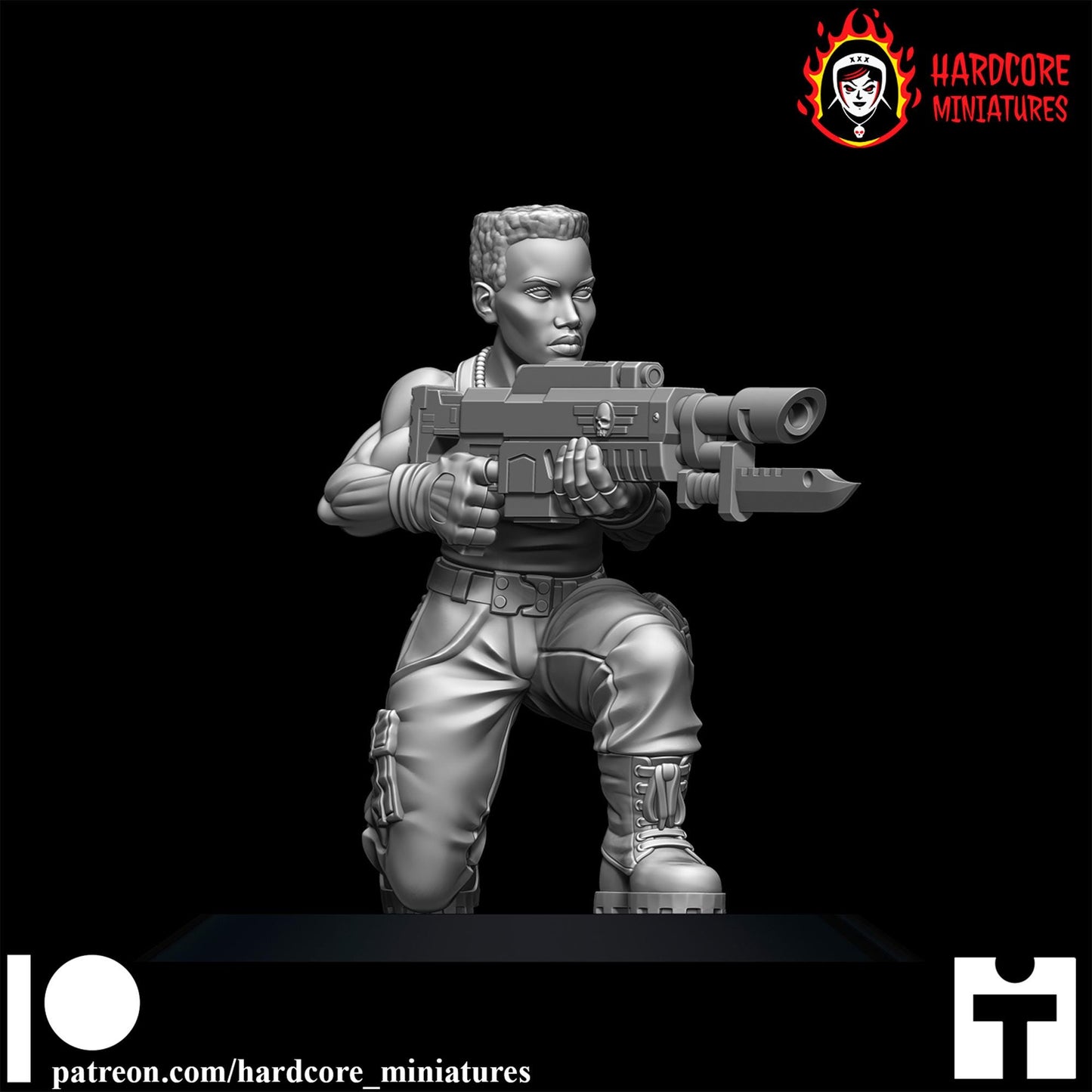 Female Human Fighters | Hollywood Sci-Fi Warrior Icons Wargaming Miniatures | Hardcore Miniatures
