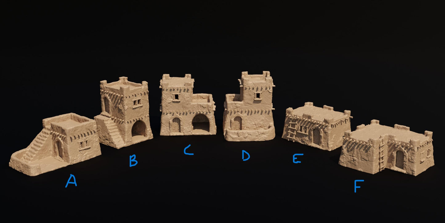 Modular Desert Arab Fort | North African & Middle Eastern Wargaming Terrain | MTG Terrain & Scenery