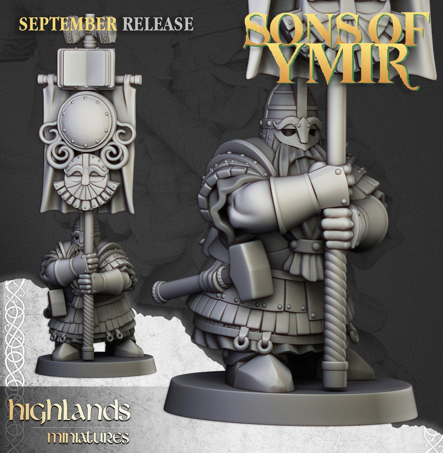 Dwarf Kingsguard with Two-Handed Hammers | Sons of Ymir | Highland Miniatures