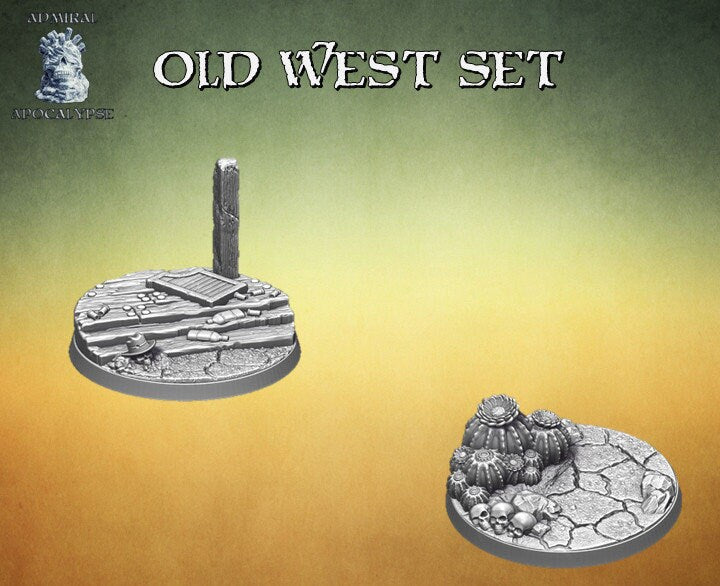 Wild West Scenic Bases | Frontier Wargaming Bases | Admiral Apocalypse
