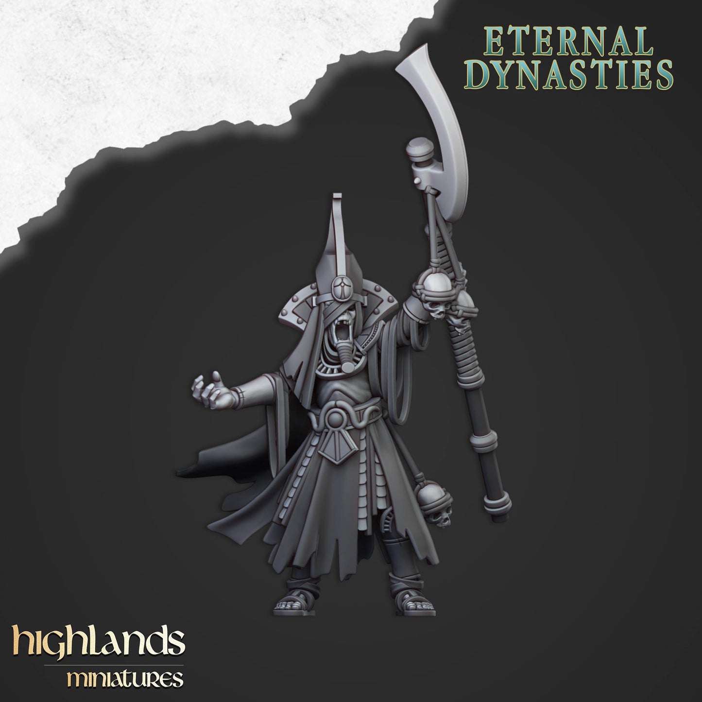 Eternal Dynasties Sunken Pharaohs Funeral Ship & Casket | Eternal Dynasties Army Collection | Highland Miniatures
