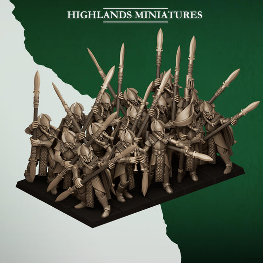 Feral Elves on foot with Spears