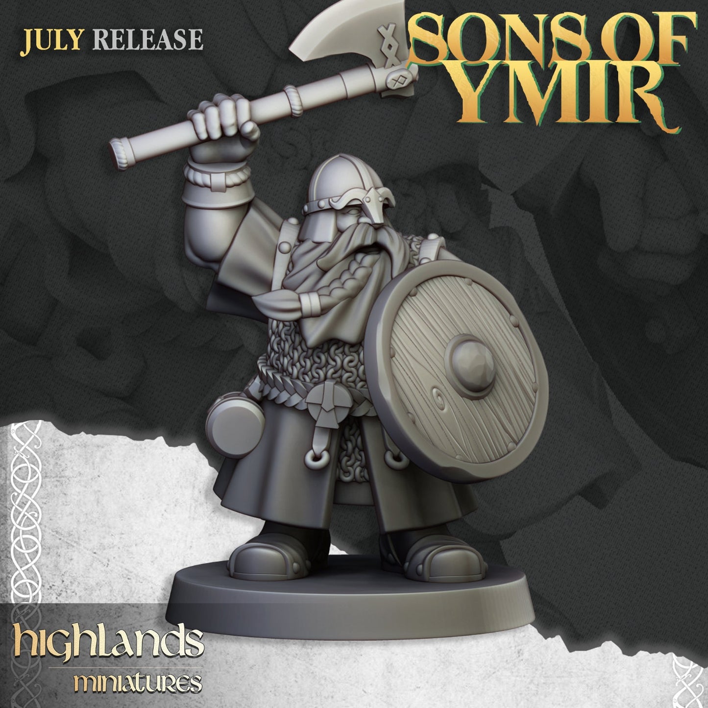 Dwarf Warriors with Axes & Shields | Sons of Ymir | Highland Miniatures