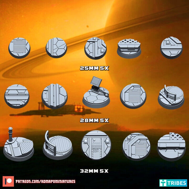 Space Port Scenic Bases | Sci-Fi Starport Wargaming Bases | Admiral Apocalypse