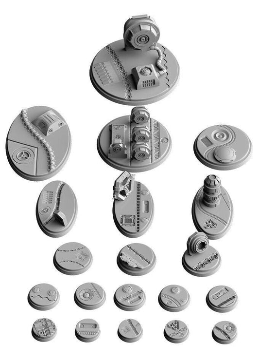 Spaceship & Industrial Base Toppers for Sci-Fi Wargaming