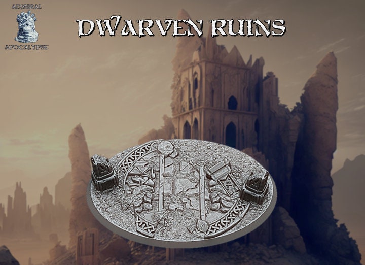 Dwarven Mines Scenic Bases | Underground Fantasy Wargaming Bases | Admiral Apocalypse