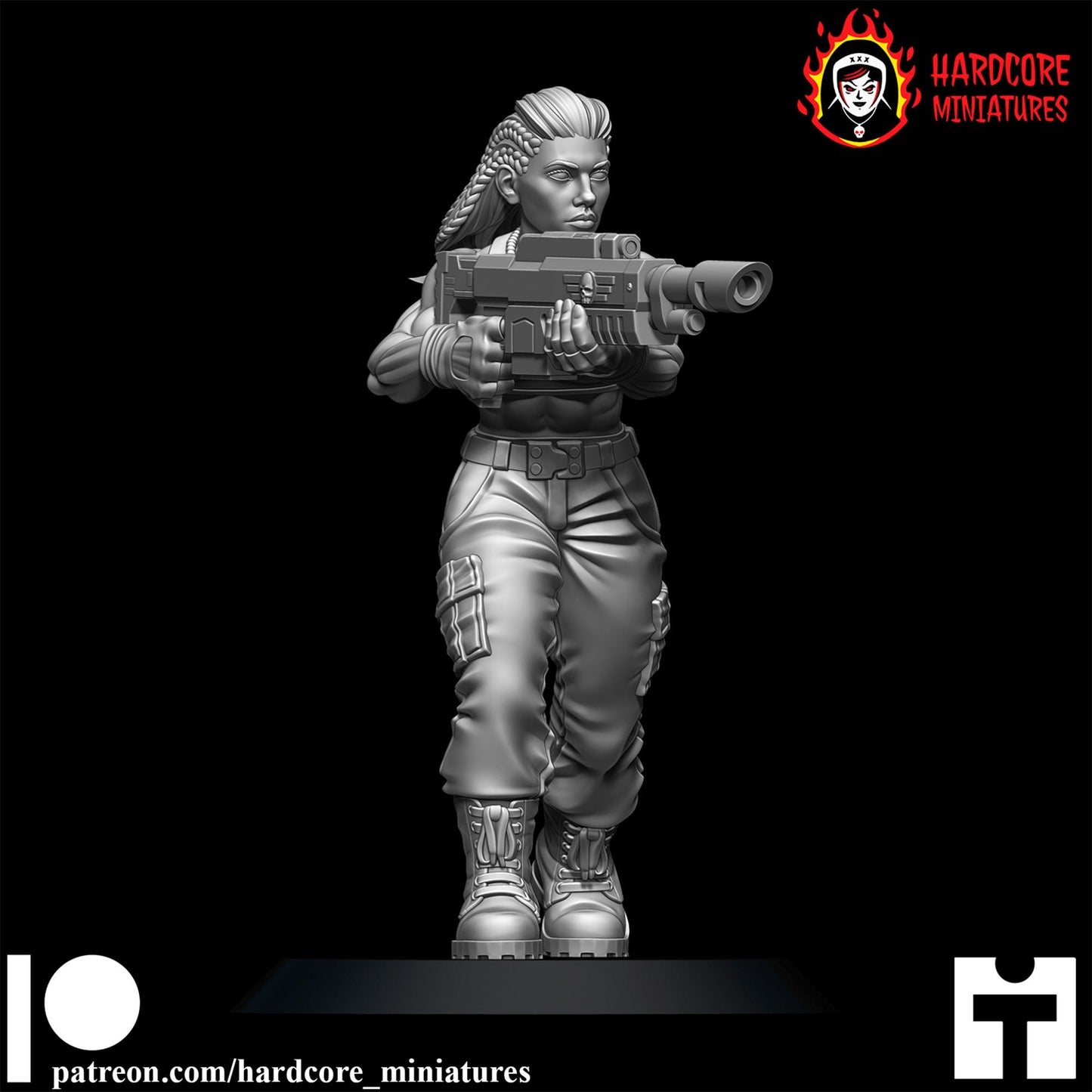 Female Human Fighters | Hollywood Sci-Fi Warrior Icons Wargaming Miniatures | Hardcore Miniatures