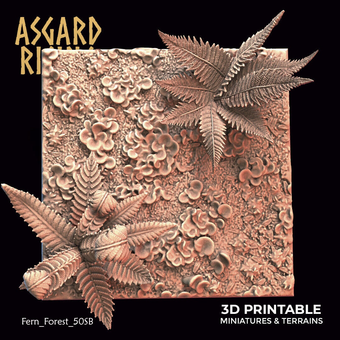 Fern Forest Scenic Bases for Fantasy Wargaming
