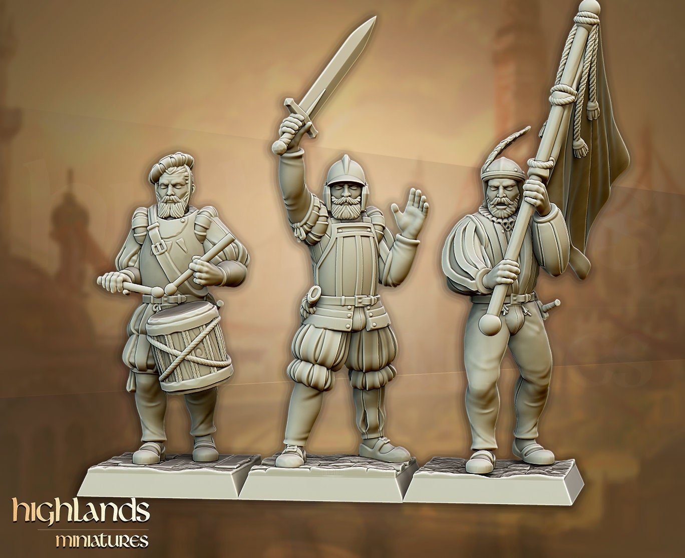 Sunland Infantry with Halberds | Sunland Army Collection | Highland Miniatures
