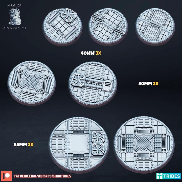 Cyberpunk Tech Alley Scenic Bases | Neon City Sci-Fi Wargaming Bases | Admiral Apocalypse