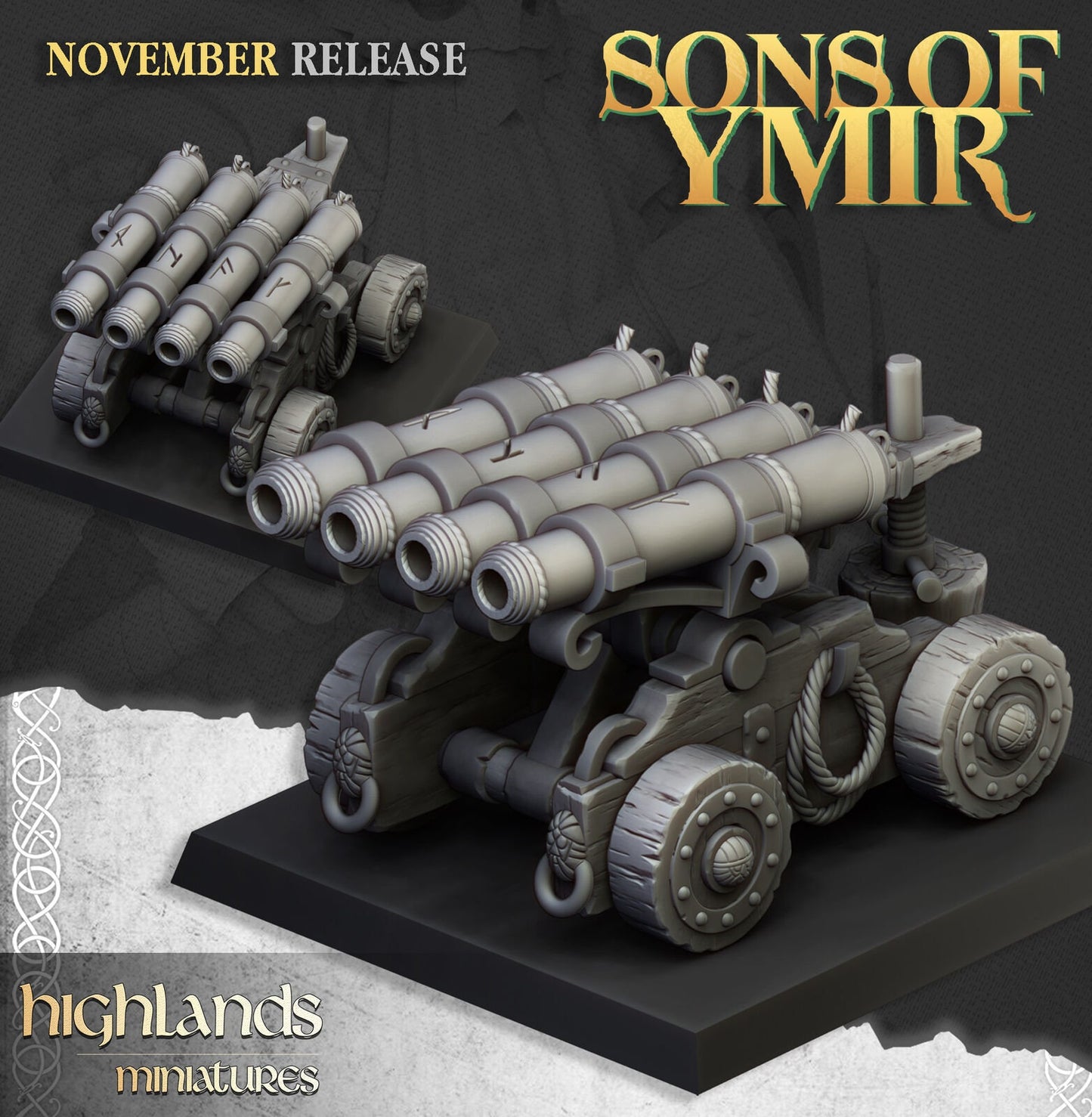 Dwarf Artillery Set | Sons of Ymir | Highland Miniatures