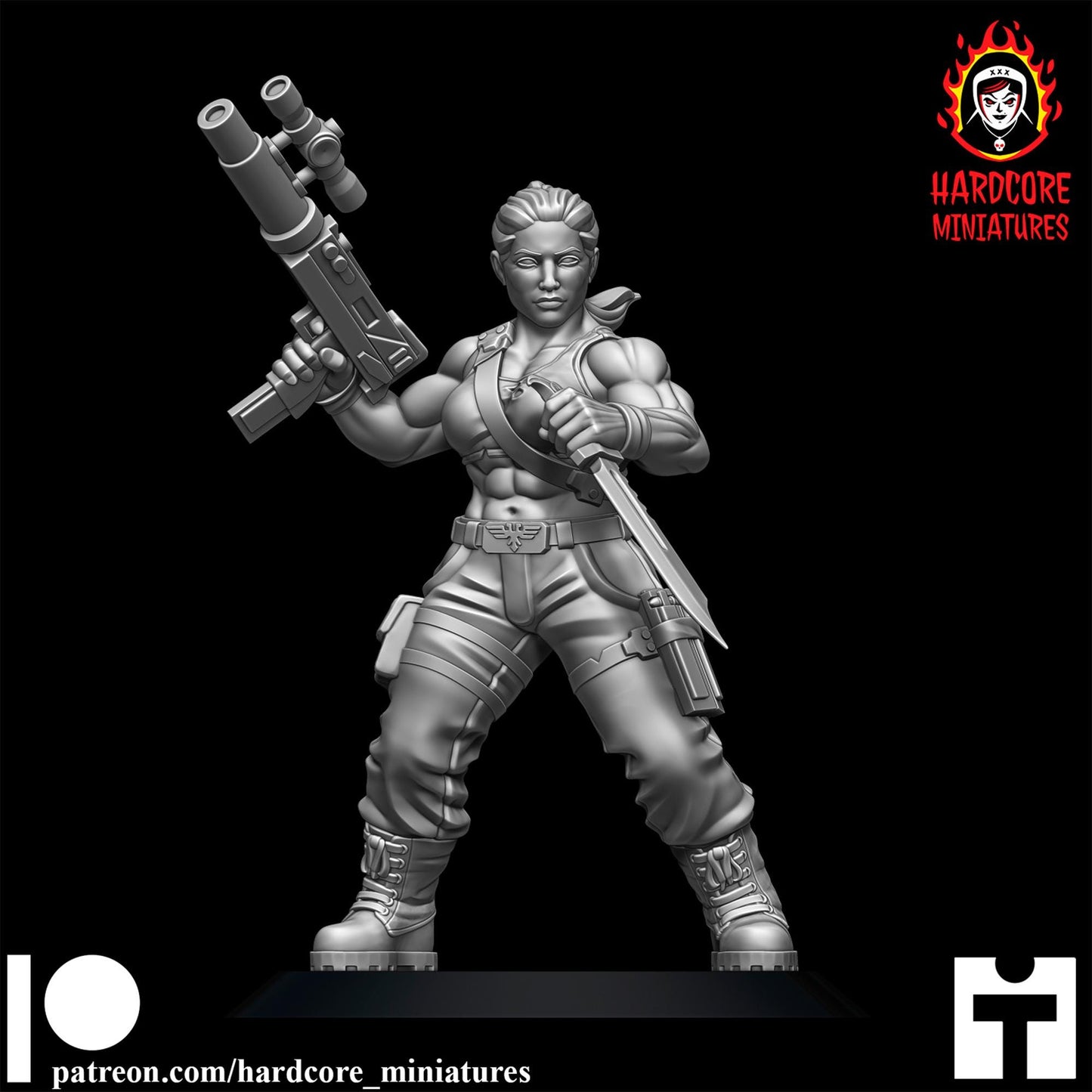 Female Human Fighters | Hollywood Sci-Fi Warrior Icons Wargaming Miniatures | Hardcore Miniatures