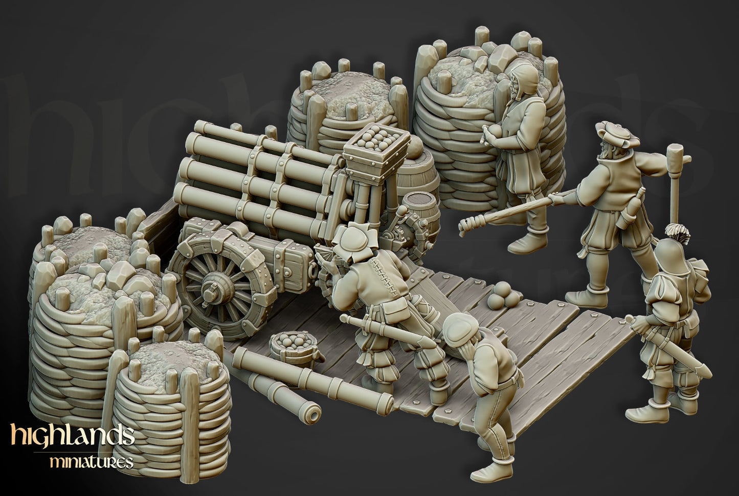 Sunland Volley Gun | Sunland Army Collection | Highland Miniatures