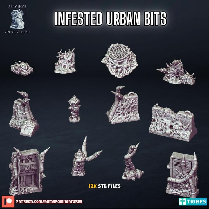 Xenos Infested Basing Bits & Scatter | Alien Horror Sci-Fi Wargaming Terrain | Admiral Apocalypse