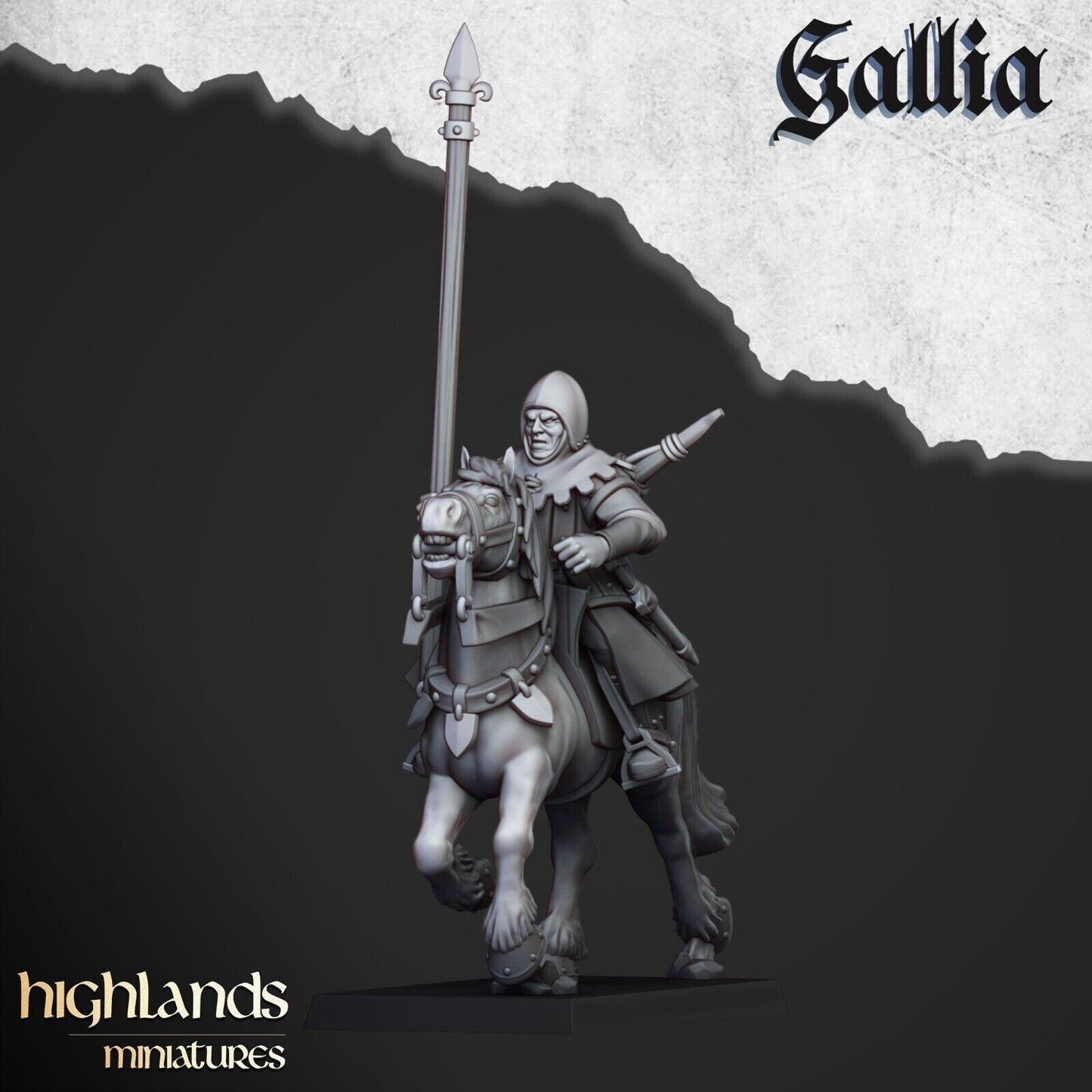 Mounted Men at Arms of Gallia | Gallia Army Collection | Highland Miniatures