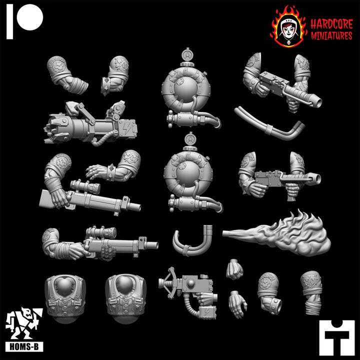 Modular Space Ork Kommando Add-On Packs | Arms, Heads & Accessories | Hardcore Miniatures