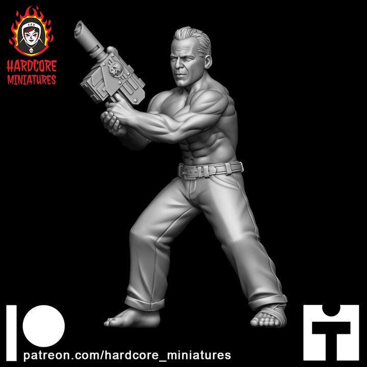 Hero Cop | Hollywood Action Hero Sci-Fi Wargaming Miniatures | Hardcore Miniatures