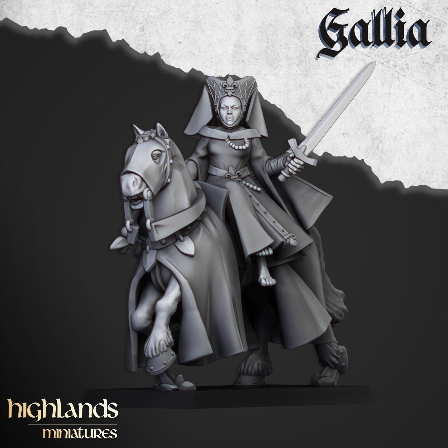 Lady & Damsel of Gallia | Gallia Army Collection | Highland Miniatures